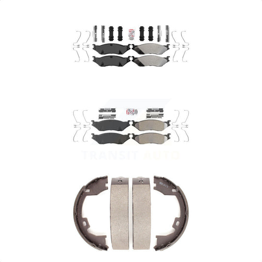 Semi-Metallic Disc Brake Pads Front Rear Kit For Ford International TerraStar IC