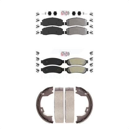 Semi-Metallic Disc Brake Pads Front Rear Kit For Ford F-350 Super Duty F-250