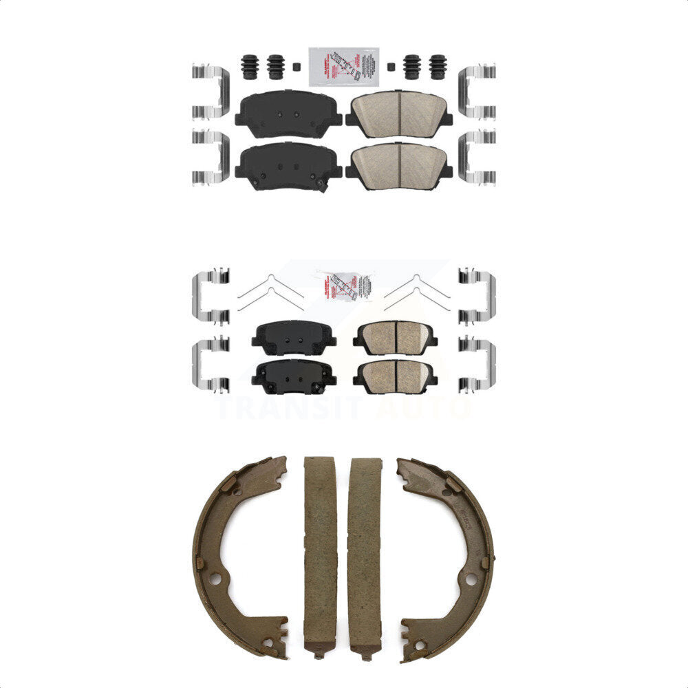 Ceramic Disc Brake Pads Front Rear Kit For Kia Sorento With Red Painted Calipers