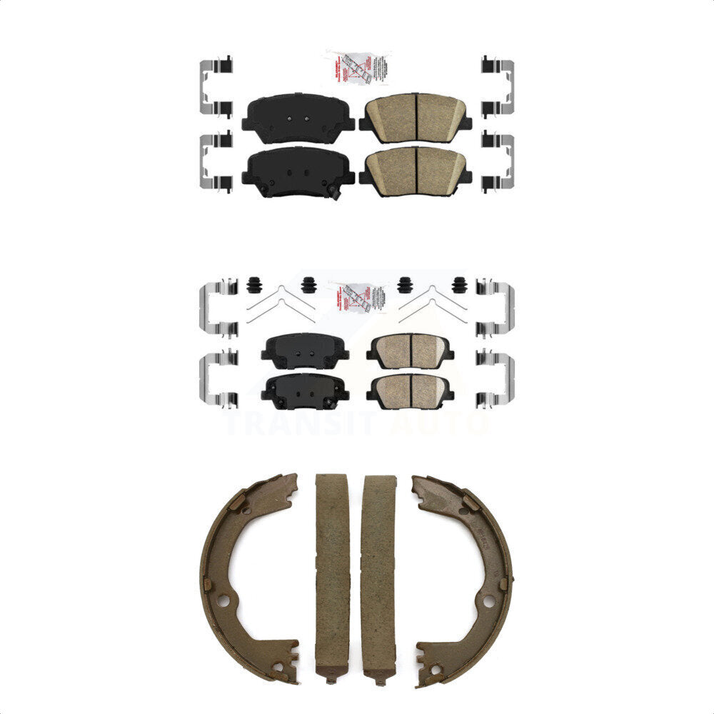 Ceramic Disc Brake Pads Front Rear Kit For Kia Sorento With Red Painted Calipers