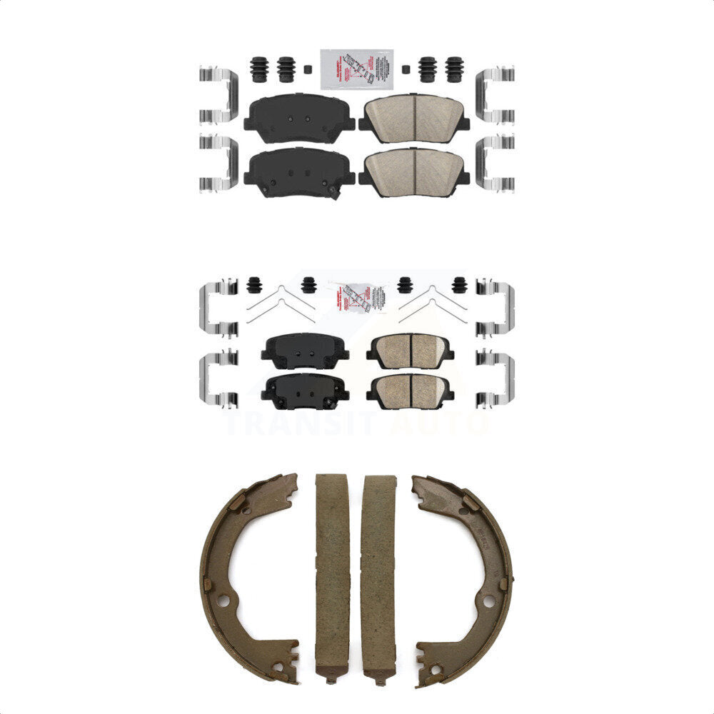 Ceramic Disc Brake Pads Front Rear Kit For Kia Sorento With Red Painted Calipers