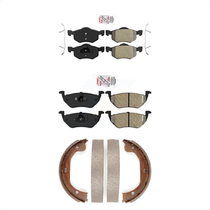 Semi-Metallic Disc Brake Pads Front Rear Kit For Ford Escape Mazda Tribute