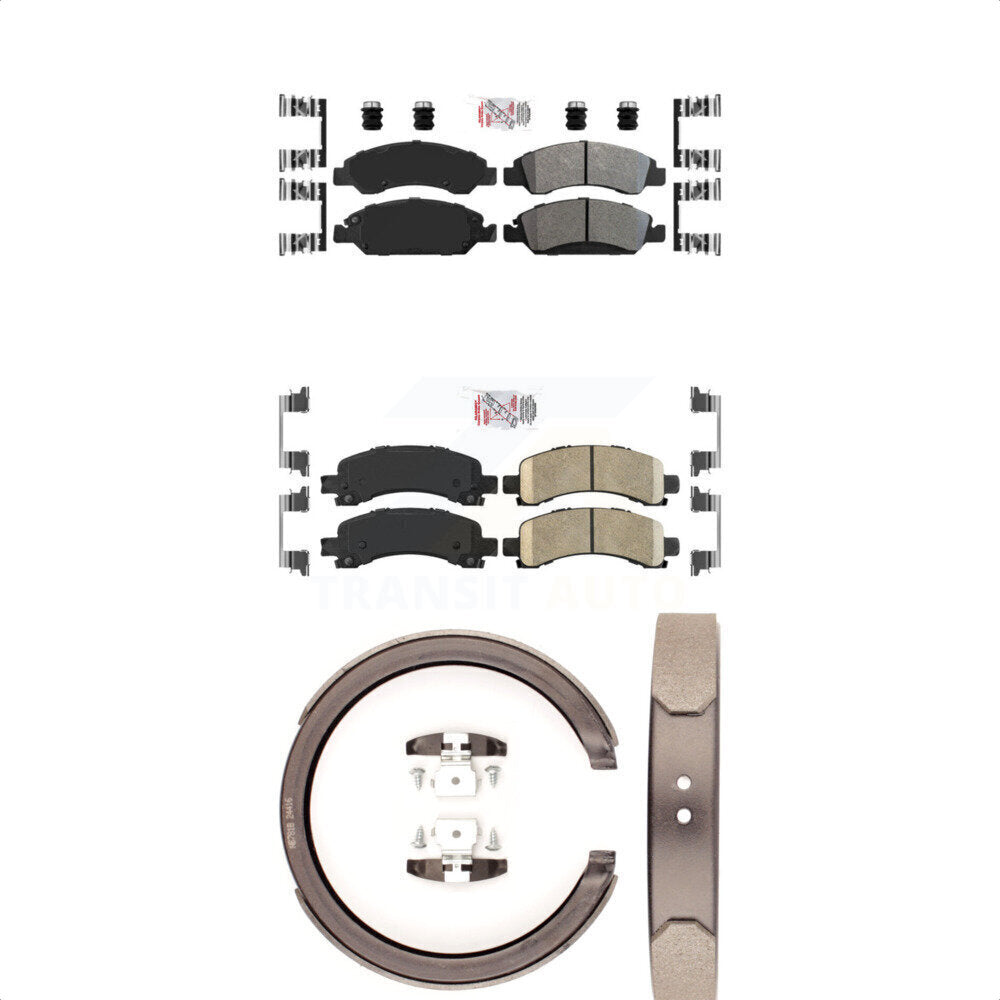 Semi-Metallic Ceramic Disc Brake Pads Front Rear Kit For Chevrolet Express 1500