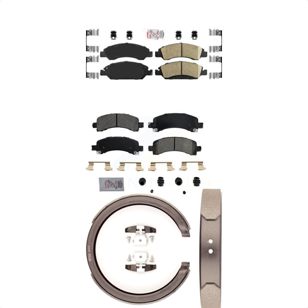 Ceramic Semi-Metallic Disc Brake Pads Front Rear Kit For Chevrolet Express 1500
