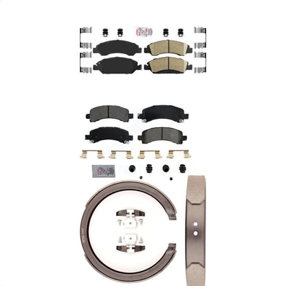 Ceramic Semi-Metallic Disc Brake Pads Front Rear Kit For Chevrolet Express 1500