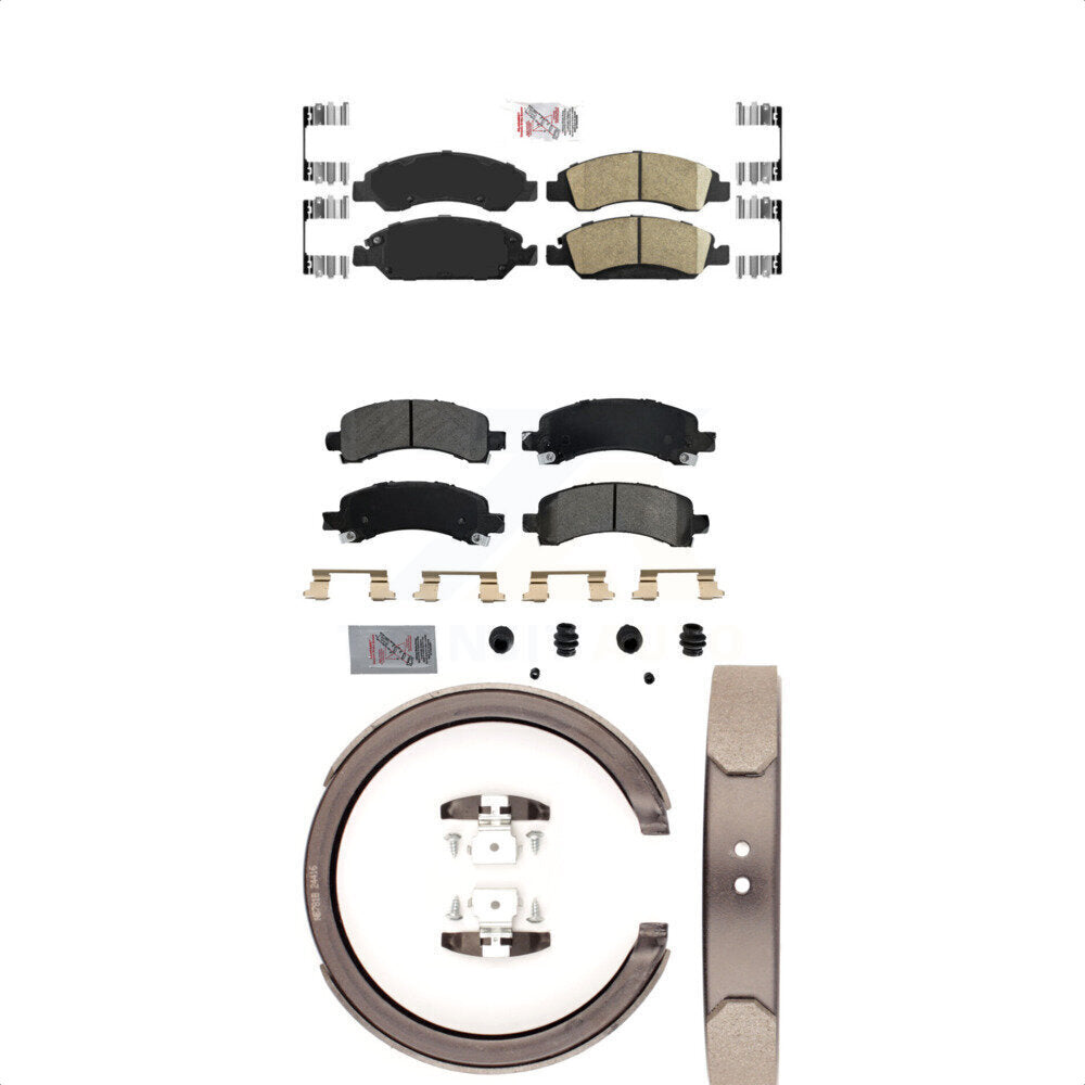 Ceramic Semi-Metallic Disc Brake Pads Front Rear Kit For Chevrolet Express 1500