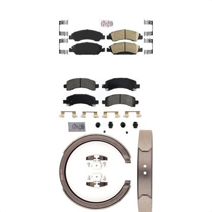 Ceramic Semi-Metallic Disc Brake Pads Front Rear Kit For Chevrolet Express 1500