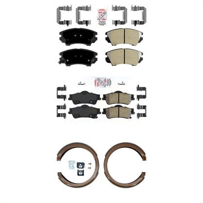 Semi-Metallic Disc Brake Pads Front Rear Kit For 2011-2017 Chevrolet Caprice