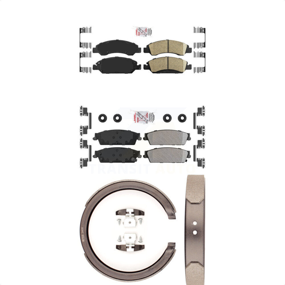 Ceramic Semi-Metallic Disc Brake Pads Front Rear Kit For Chevrolet GMC Sierra XL