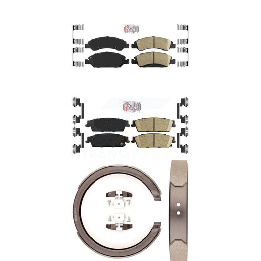 Ceramic Disc Brake Pads Front Rear Kit For Chevrolet GMC Sierra 1500 Silverado