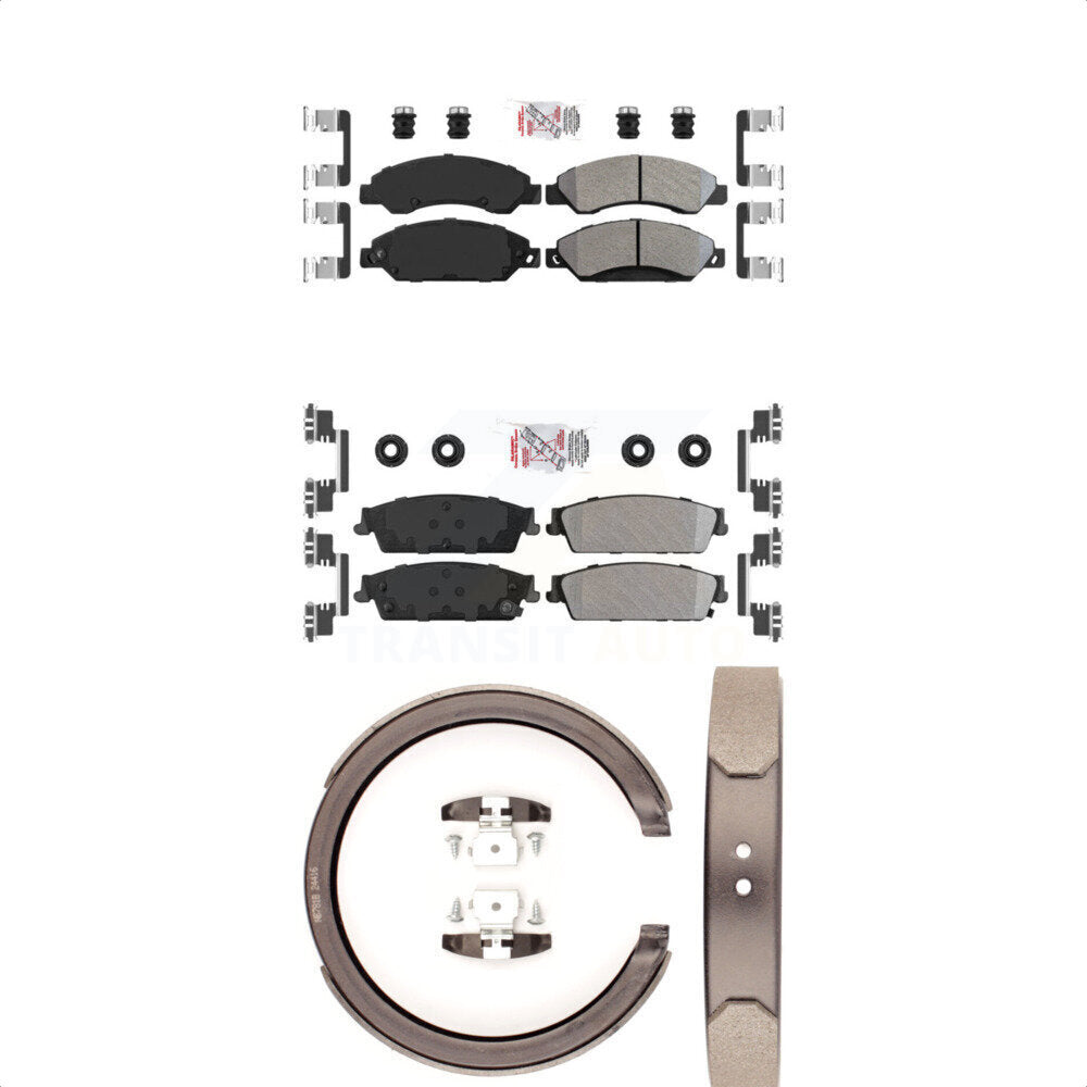 Semi-Metallic Disc Brake Pads Front Rear Kit For Chevrolet Avalanche Cadillac XL