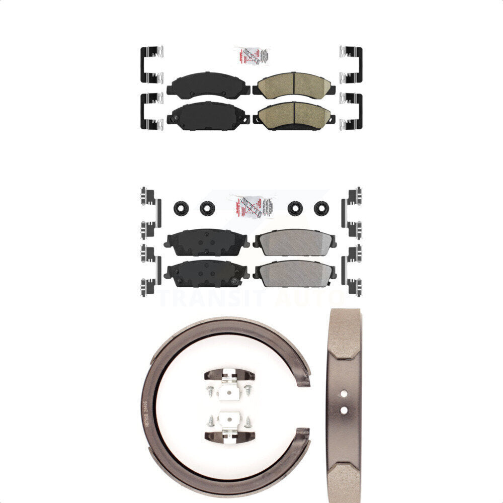Ceramic Semi-Metallic Disc Brake Pads Front Rear Kit For Chevrolet Avalanche GMC