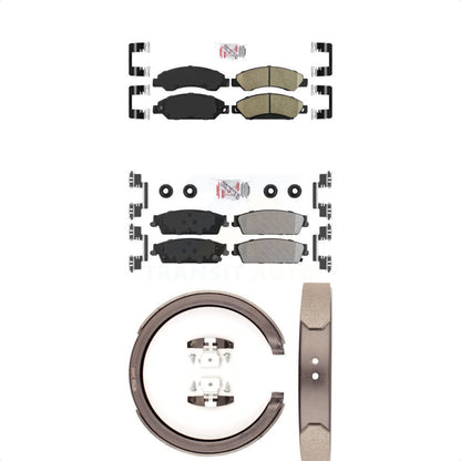 Ceramic Semi-Metallic Disc Brake Pads Front Rear Kit For Chevrolet Avalanche GMC