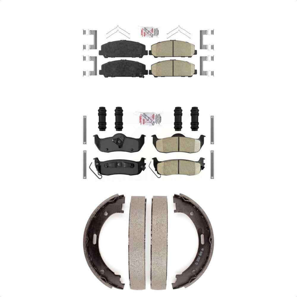 Ceramic Disc Brake Pads Front Rear Kit For Nissan TITAN Armada