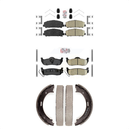 Ceramic Disc Brake Pads Front Rear Kit For Nissan TITAN Armada