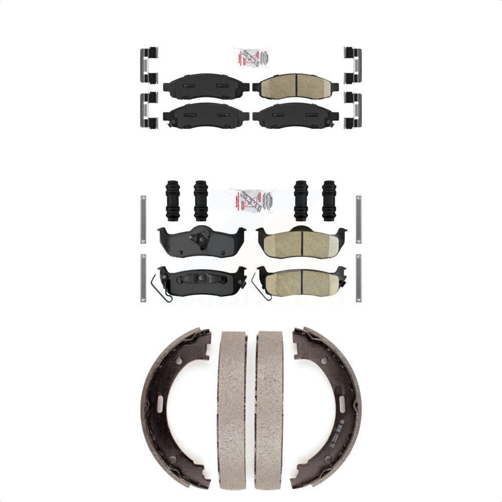 Ceramic Disc Brake Pads Front Rear Kit For Nissan TITAN Armada INFINITI QX56