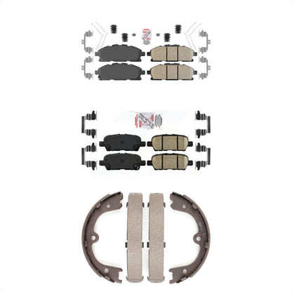 Ceramic Disc Brake Pads Front Rear Kit For Nissan Quest