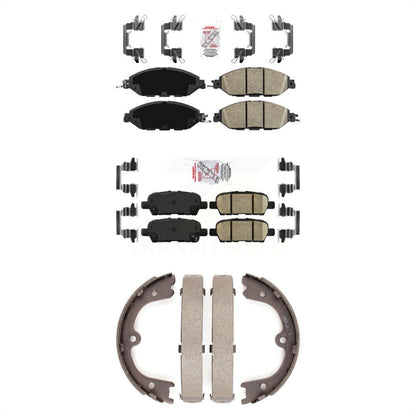 Ceramic Disc Brake Pads Front Rear Kit For Nissan Pathfinder INFINITI JX35