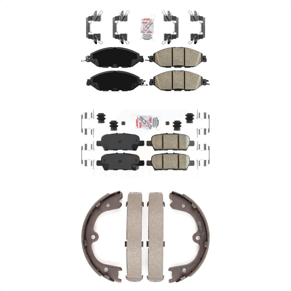 Ceramic Disc Brake Pads Front Rear Kit For Nissan Pathfinder INFINITI JX35
