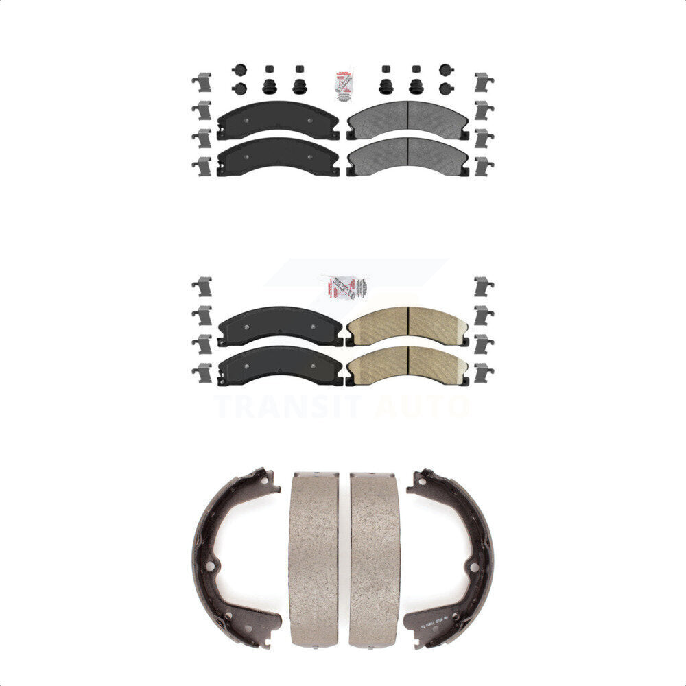 Semi-Metallic Ceramic Disc Brake Pads Front Rear Kit For Nissan NV2500 TITAN XD