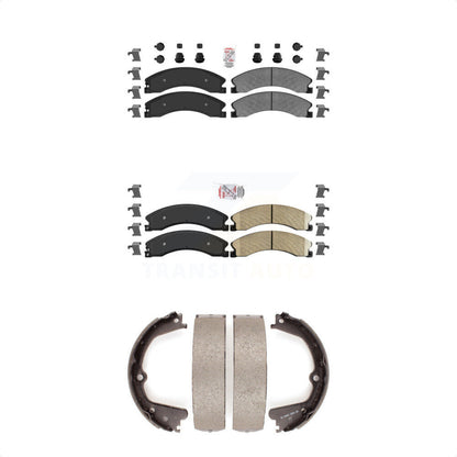 Semi-Metallic Ceramic Disc Brake Pads Front Rear Kit For Nissan NV2500 TITAN XD