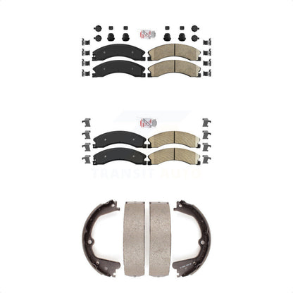 Ceramic Disc Brake Pads Front Rear Kit For Nissan NV2500 TITAN XD NV3500 NV1500