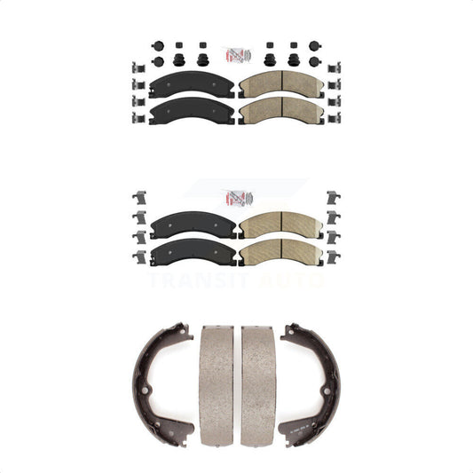 Ceramic Disc Brake Pads Front Rear Kit For Nissan NV2500 TITAN XD NV3500 NV1500
