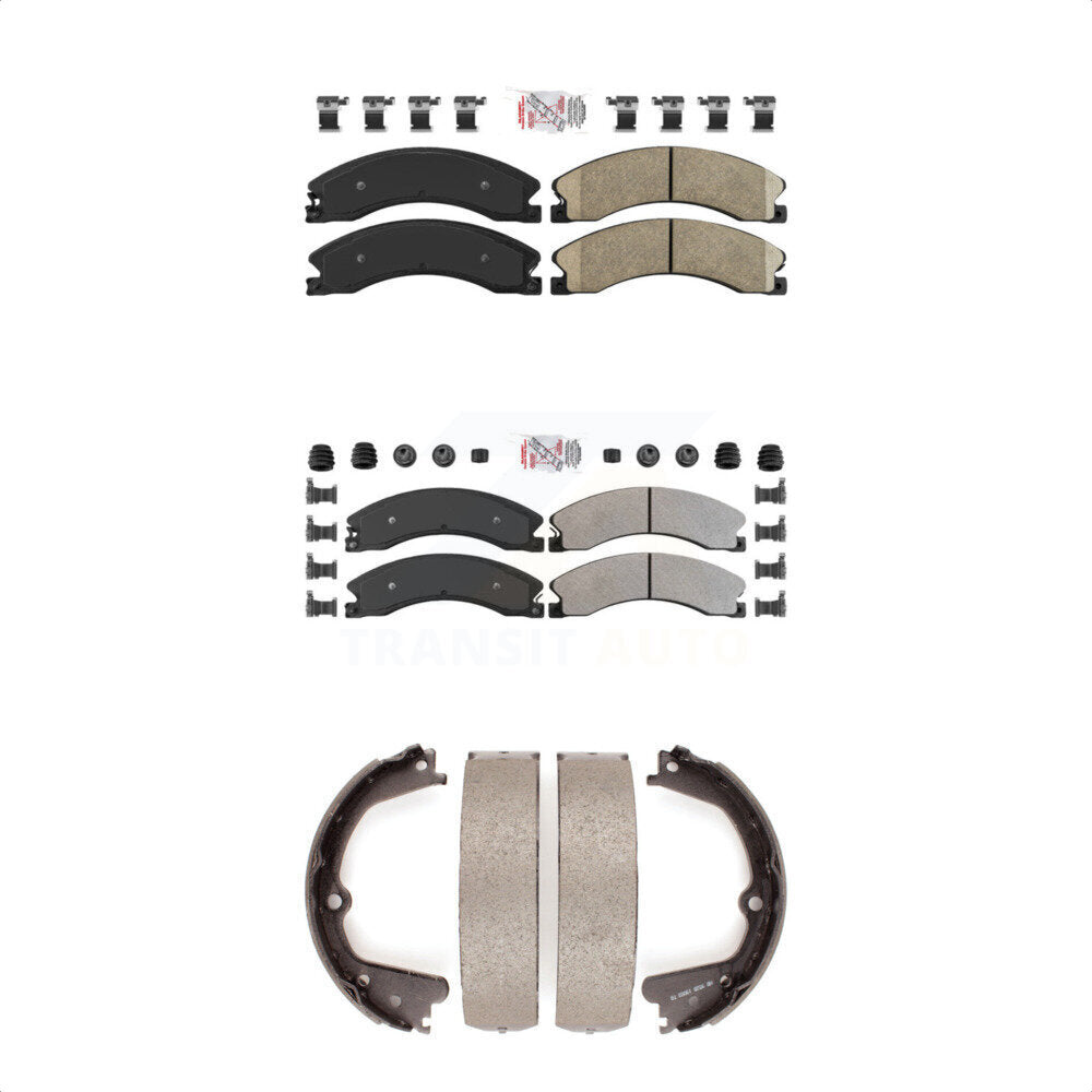 Ceramic Semi-Metallic Disc Brake Pads Front Rear Kit For Nissan NV2500 TITAN XD