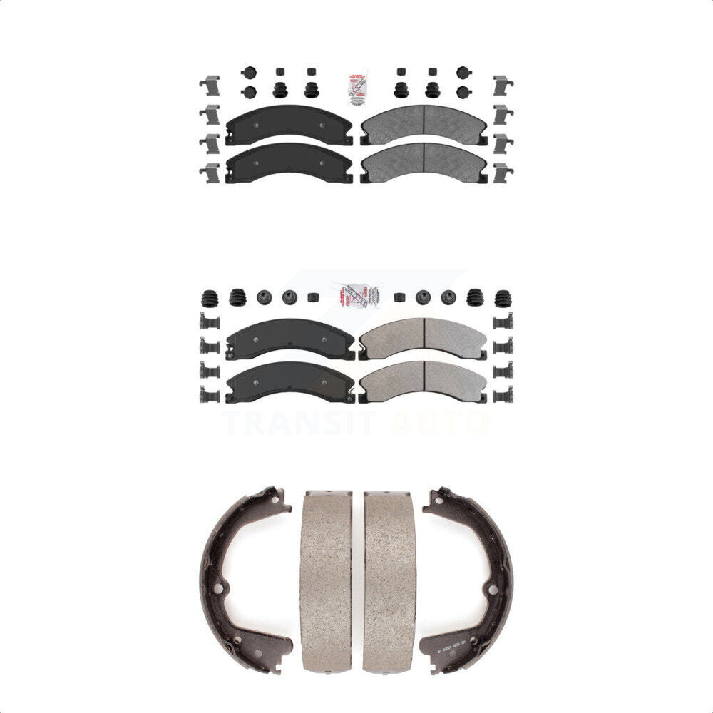 Semi-Metallic Disc Brake Pads Front Rear Kit For Nissan NV2500 TITAN XD NV3500
