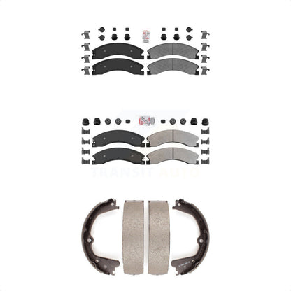 Semi-Metallic Disc Brake Pads Front Rear Kit For Nissan NV2500 TITAN XD NV3500
