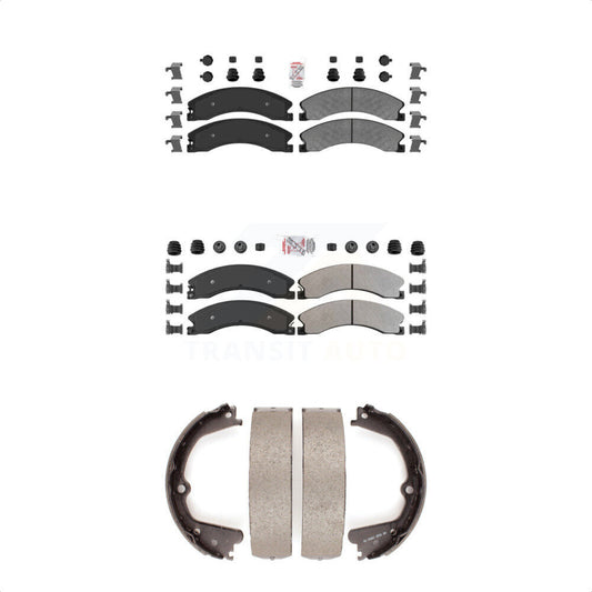 Semi-Metallic Disc Brake Pads Front Rear Kit For Nissan NV2500 TITAN XD NV3500