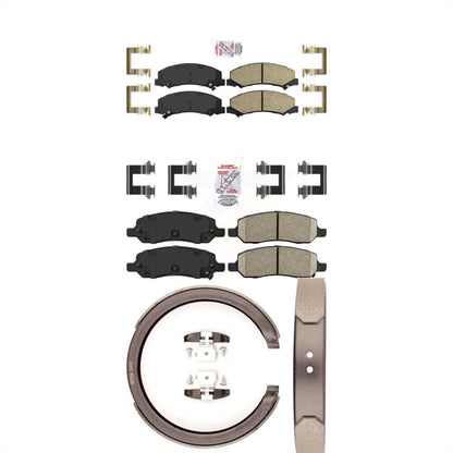 Ceramic Disc Brake Pads Front Rear Kit For 06-11 Cadillac DTS With 5 Lug Wheels