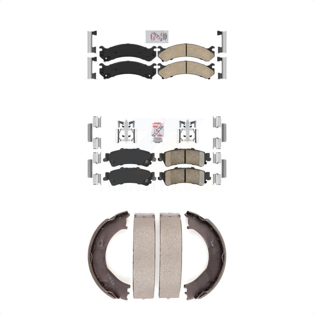 Ceramic Disc Brake Pads Front Rear Kit For 2001 GMC Sierra 3500