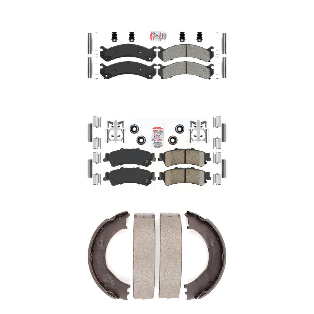 Semi-Metallic Ceramic Disc Brake Pads Front Rear Kit For 2001 GMC Sierra 3500