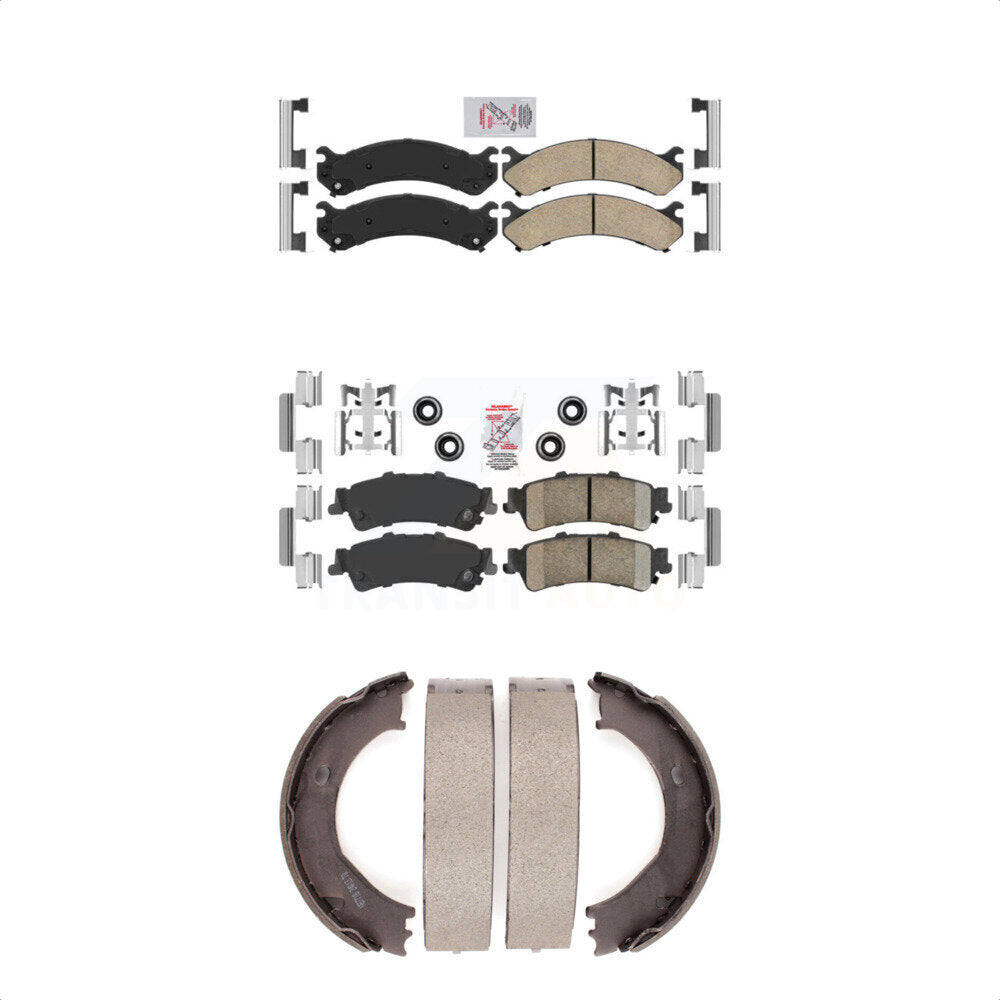 Ceramic Disc Brake Pads Front Rear Kit For 2001 GMC Sierra 3500