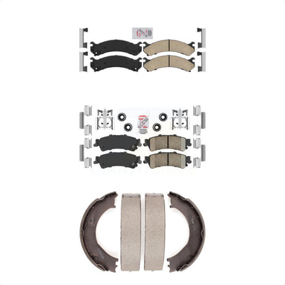 Ceramic Disc Brake Pads Front Rear Kit For 2001 GMC Sierra 3500