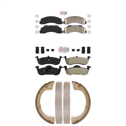 Ceramic Semi-Metallic Disc Brake Pads Front Rear Kit For Ford Expedition Lincoln