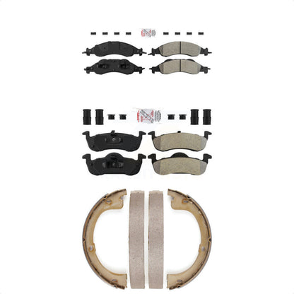Semi-Metallic Disc Brake Pads Front Rear Kit For Ford Expedition Lincoln