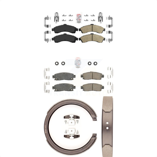 Ceramic Disc Brake Pads Front Rear Kit For GMC Chevrolet Envoy Trailblazer XL