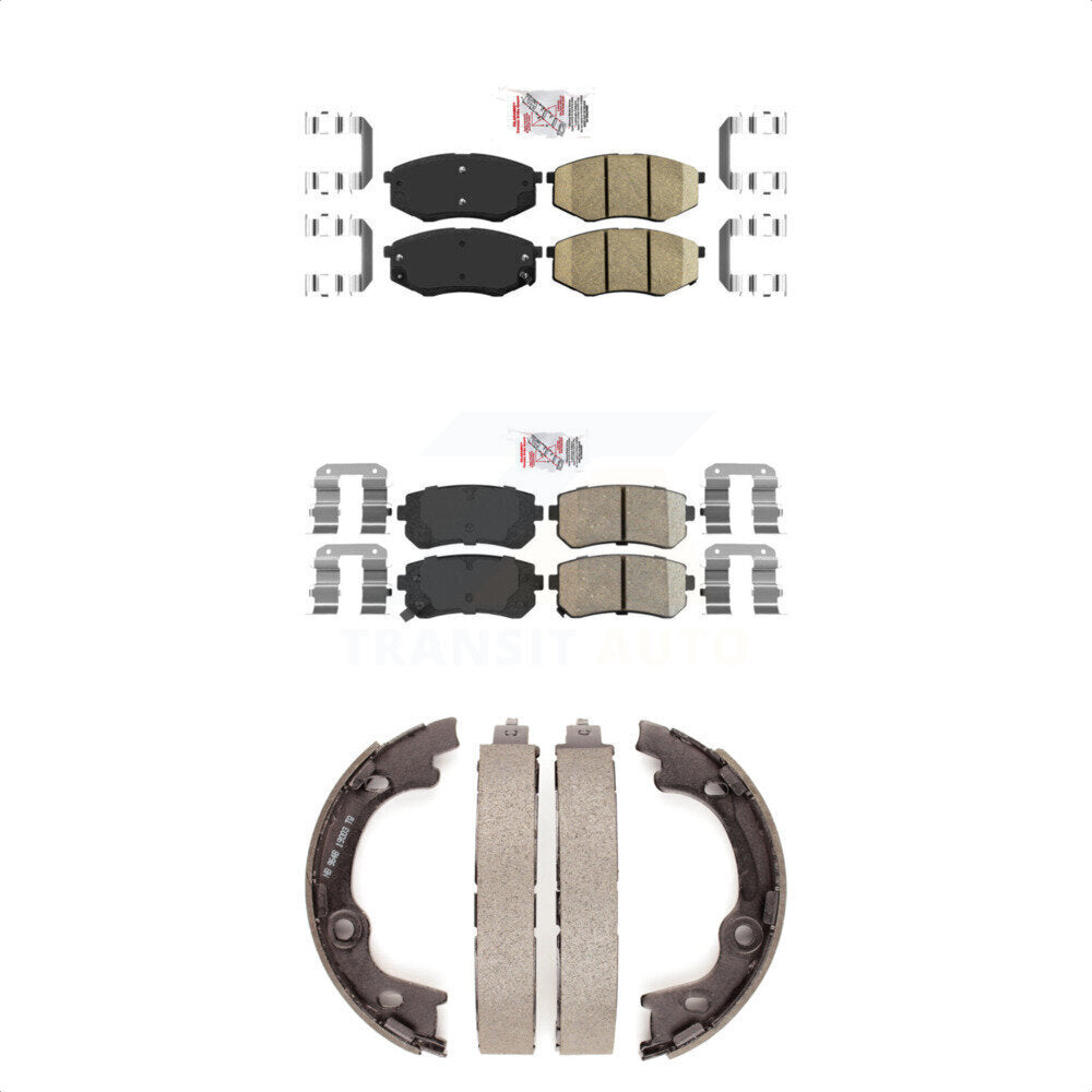 Ceramic Disc Brake Pads Front Rear Kit For 2010-2012 Hyundai Tucson FWD