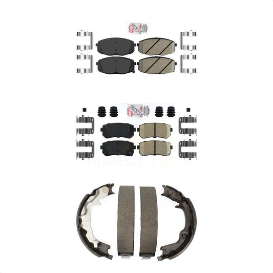 Ceramic Disc Brake Pads Front Rear Kit For 2010-2013 Kia Forte Koup