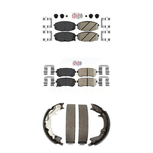 Ceramic Disc Brake Pads Front Rear Kit For 2010-2013 Kia Forte Koup