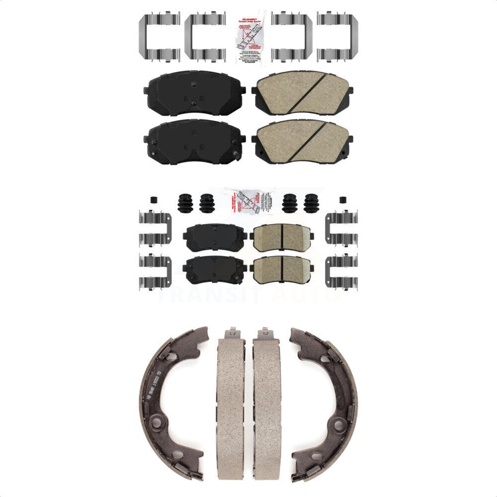 Ceramic Disc Brake Pads Front Rear Kit For 2013-2015 Hyundai Tucson FWD
