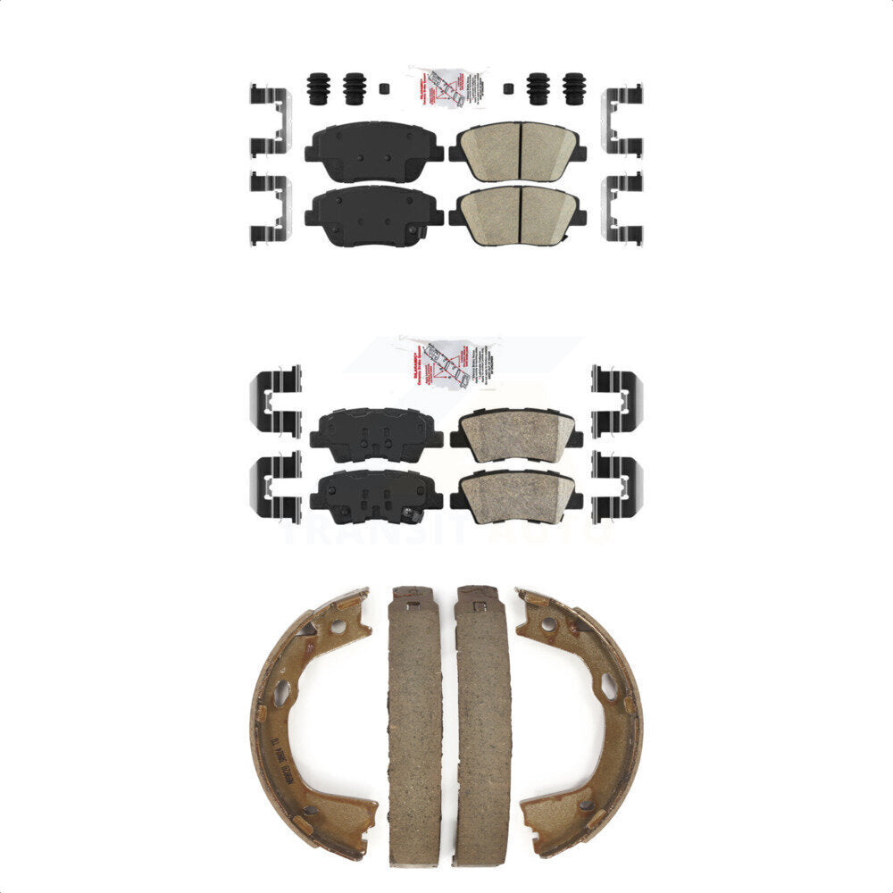 Ceramic Disc Brake Pads Front Rear Kit For Hyundai Sonata Kia Optima
