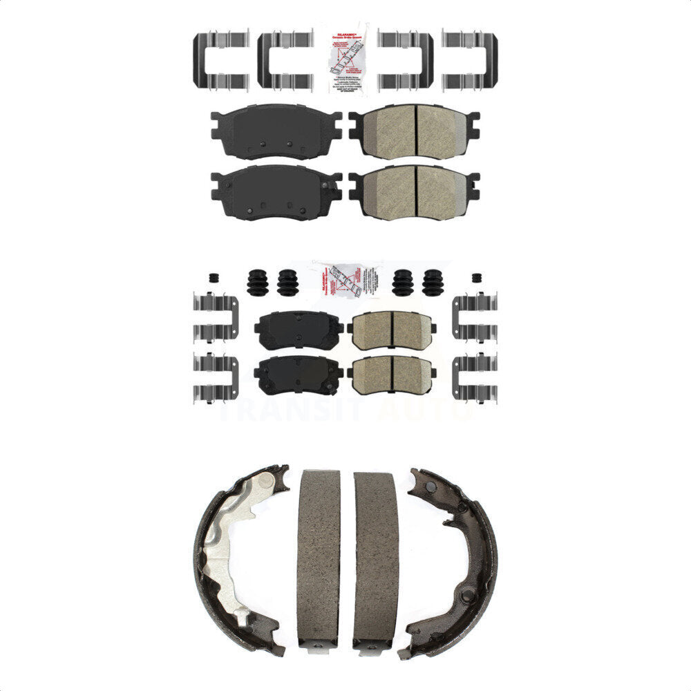 Semi-Metallic Ceramic Disc Brake Pads Front Rear Kit For Hyundai Accent Kia Rio5