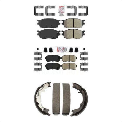 Semi-Metallic Ceramic Disc Brake Pads Front Rear Kit For Hyundai Accent Kia Rio5