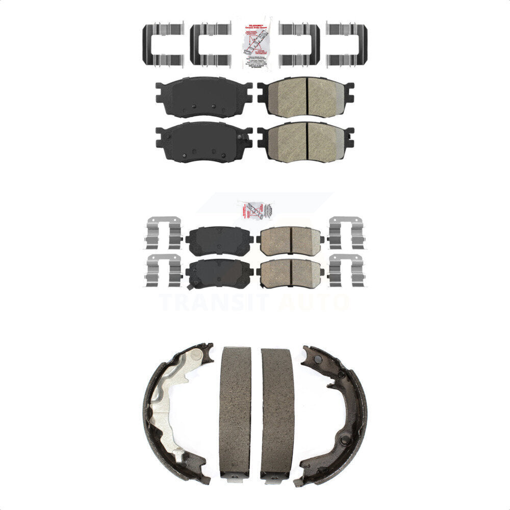 Semi-Metallic Ceramic Disc Brake Pads Front Rear Kit For Hyundai Accent Kia Rio5
