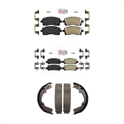 Ceramic Semi-Metallic Disc Brake Pads Front Rear Kit For Subaru Impreza Forester