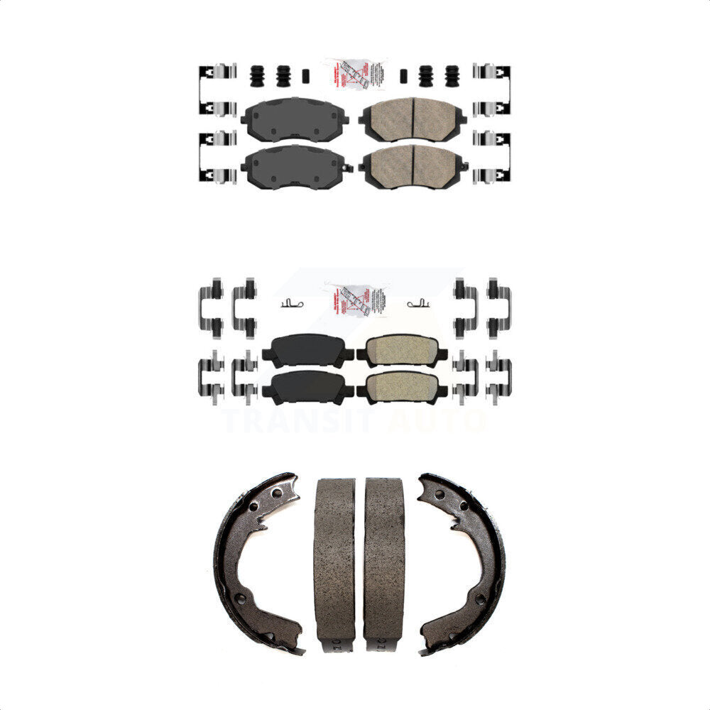 Ceramic Semi-Metallic Disc Brake Pads Front Rear Kit For Subaru Impreza Forester