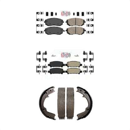 Ceramic Semi-Metallic Disc Brake Pads Front Rear Kit For Subaru Impreza Forester